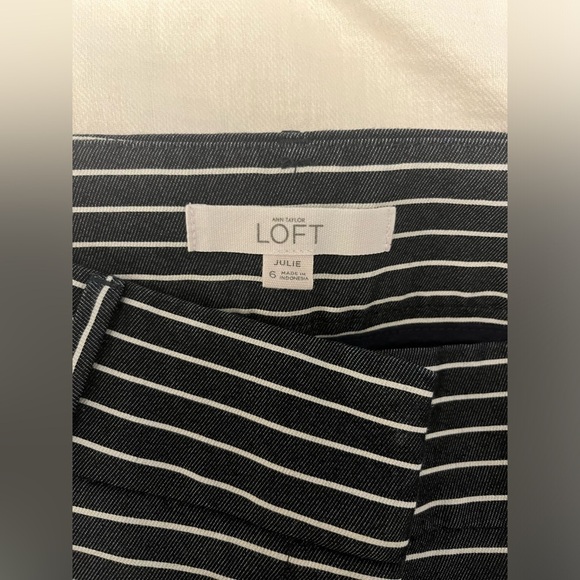 LOFT Striped Capri Work Pant Slacks- Julie- Size 6 - Picture 6 of 8
